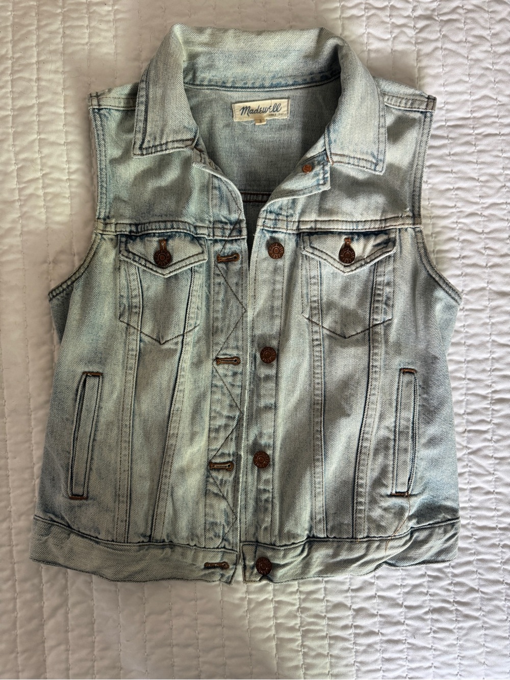 Madewell Light Blue women's Denim Vest